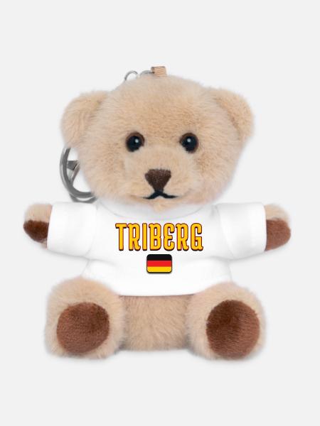 TRIBERG Germany Flag Design - Teddy Keyring - white
