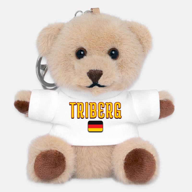 TRIBERG Germany Flag Design - Teddy Keyring - white