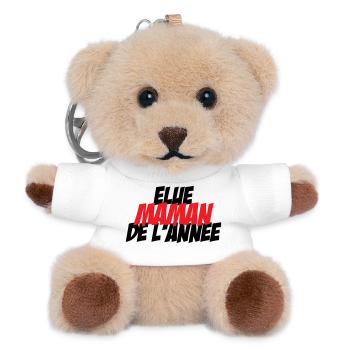 élue Maman de l'année - Porte-clés ourson - blanc - Devant