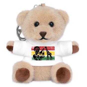 African giraffes in the panorama - Teddy Keyring - white - Front