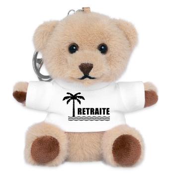RUHESTAND. FEIERTAG. RUHESTAND. PENSIONIERT - Teddy Schlüsselanhänger - Weiß - Vorne