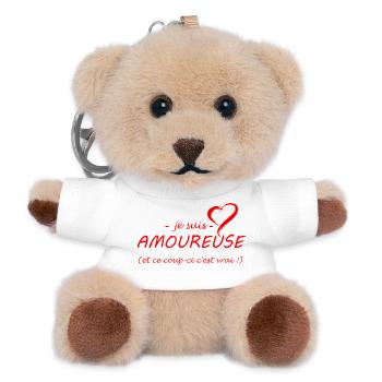 Ich bin verliebt - Teddy Schlüsselanhänger - Weiß - Vorne