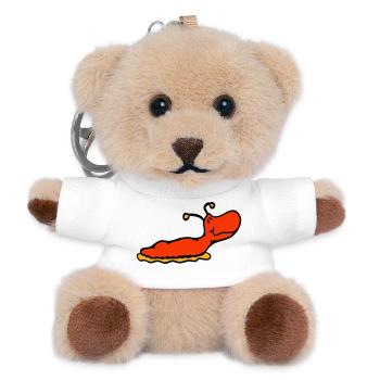 Slug snail without shell smiles - Teddy Keyring - white - Front