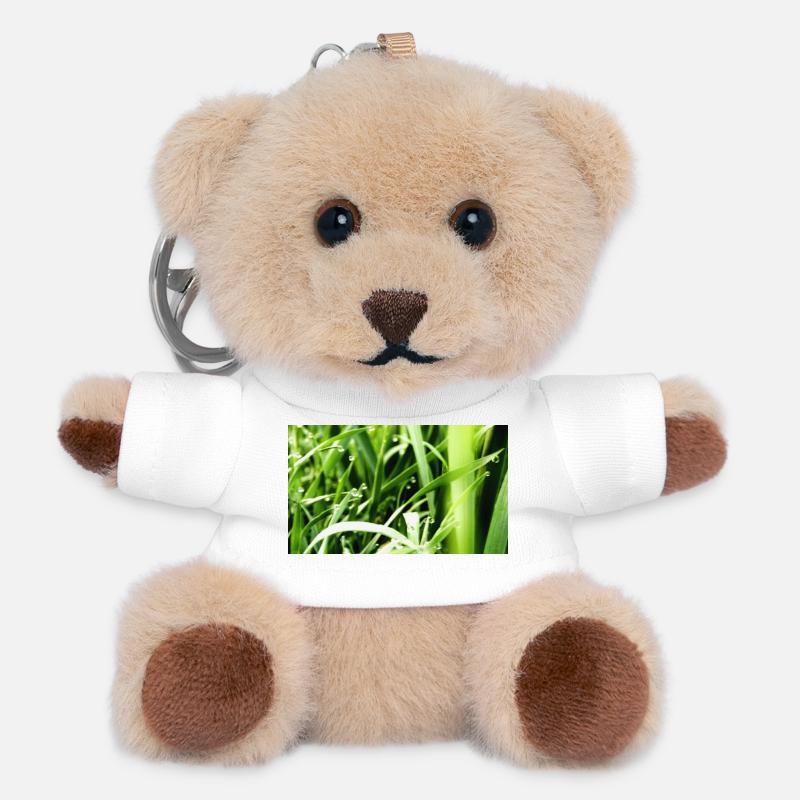 Morgengras - Teddy Schlüsselanhänger - Weiß