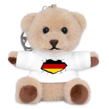 Germany Flag - Teddy Keyring - white - Front
