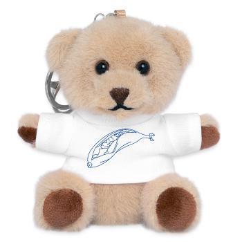 Chocolate Banana - Teddy Keyring - white - Front