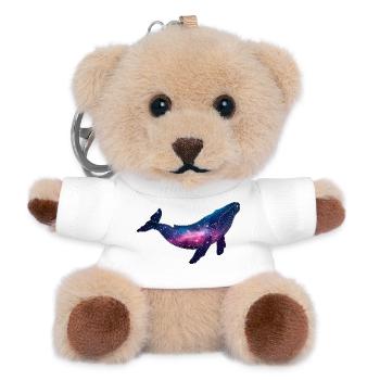 Bisexual Bi Whale Queer Galaxy Whale Space - Teddy Keyring - white - Front