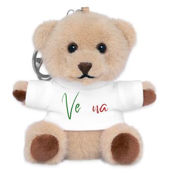 Amo Verona, elegant minimalist design - Teddy Keyring - white - Front