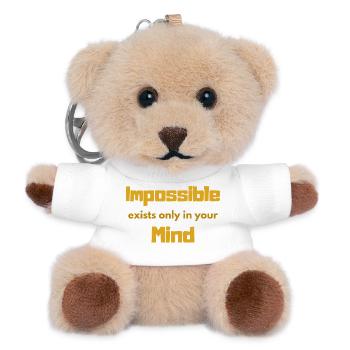 Impossible Mindset Typography - Teddy Keyring - white - Front