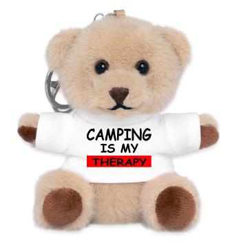 Camping - Teddy Keyring - white - Front