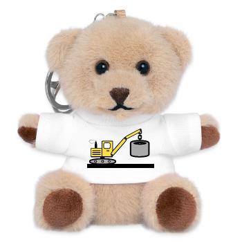 Bagger - Teddy Schlüsselanhänger - Weiß - Vorne