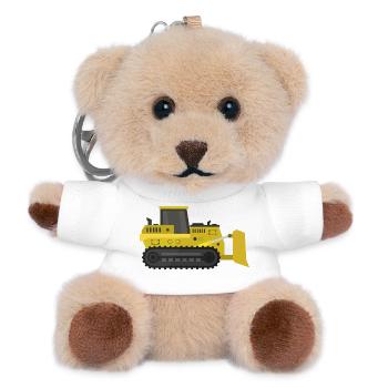Bulldozer - Teddy Keyring - white - Front