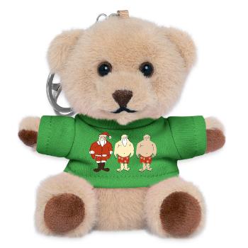 Three Santa Hawaii Look - Teddy Keyring - green - Front