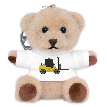 Gabelstapler - Teddy Schlüsselanhänger - Weiß - Vorne
