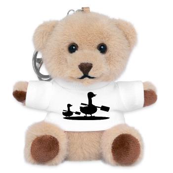 Kinder Familie Stand-Up-Paddeln SUP Goose - Teddy Schlüsselanhänger - Weiß - Vorne