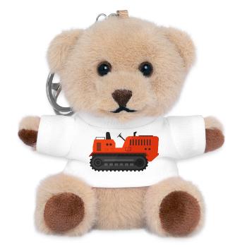 Crawler tractor - Teddy Keyring - white - Front