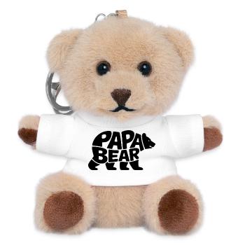 Papa Bear - Teddy Keyring - white - Front