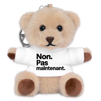 No. Not now. - Teddy Keyring - white - Front