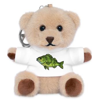 Geometric Perch Low Poly - Teddy Keyring - white - Front