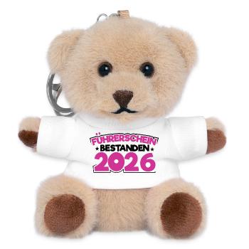 Driving License 2026 Driving Test Driving License Test - Teddy Keyring - white - Front