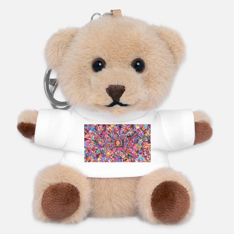 Bitcoin Bazooka – PopArt 4 - Teddy Schlüsselanhänger - Weiß