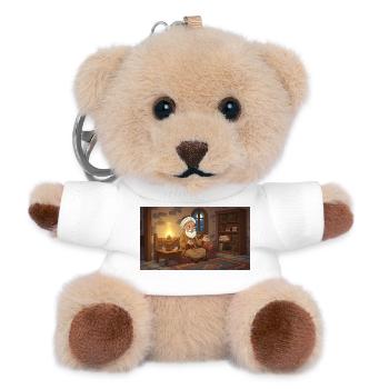 Nasreddin Hodja & The Bird of Wisdom - Teddy Keyring - white - Front
