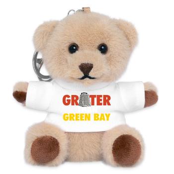 Wortspiel mit der lustigen Rivalität zwischen Rissen und Tiger Than Green Bay - Teddy Schlüsselanhänger - Weiß - Vorne