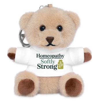 Homöopathie Softly Strong Professioneller Praktiker - Teddy Schlüsselanhänger - Weiß - Vorne