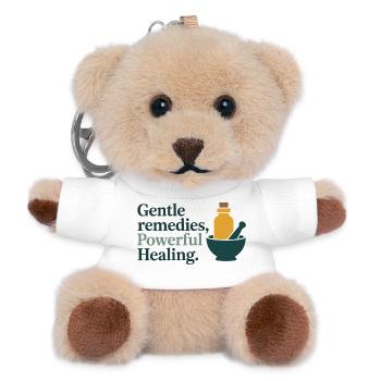 Homöopathie Sanfte Heilmittel Wirksame Heilung - Teddy Schlüsselanhänger - Weiß - Vorne