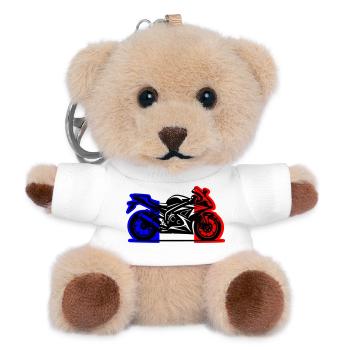 Motorcycle France 2026 - Teddy Keyring - white - Front