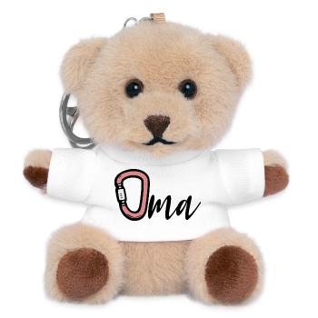 Hiking Camping Oma - Teddy Keyring - white - Front