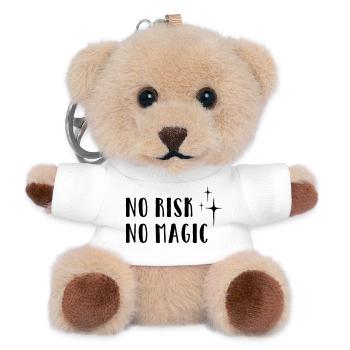 No Risk – No Magic - Teddy Keyring - white - Front