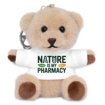 Naturheilkunde Nature ist mein Pharmazeutischer Fachmann - Teddy Schlüsselanhänger - Weiß - Vorne