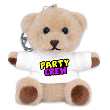 Équipe de fête - Porte-clés ourson - blanc - Devant