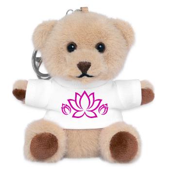 Lotus Flower Symbol Meditation Yogis Shirt Sticker - Teddy Keyring - white - Front