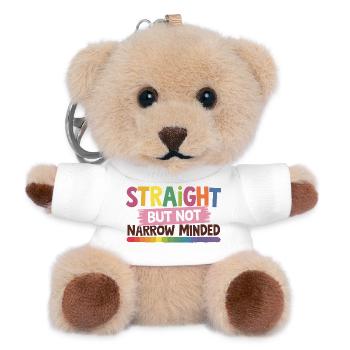 Straight But Not Narrow Minded - Teddy Keyring - white - Front