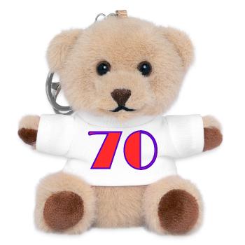 70. 70 YEARS. 70th ANNIVERSARY. 70 YEARS ANNIVERSARY. - Teddy Keyring - white - Front