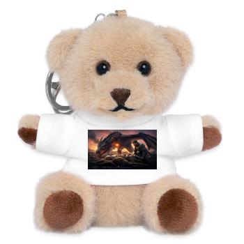 Beowulf Dies After Slaying the Mighty Dragon - Teddy Keyring - white - Front