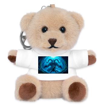 Beowulf fights the Monster with Ancient Sword nord - Teddy Keyring - white - Front