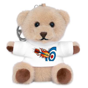 Dart Bullseye Feuer Volltreffer - Teddy Schlüsselanhänger - Weiß - Vorne