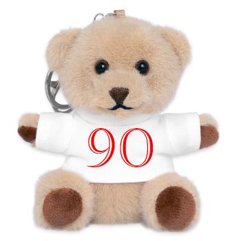 90. 90 YEARS. 90th ANNIVERSARY. 90 YEARS ANNIVERSARY. - Teddy Keyring - white - Front