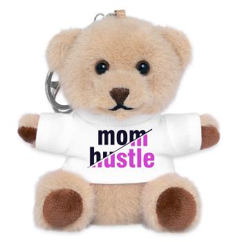 Mama Hustlet Stolze, beschäftigte Mutter tägliche Routine - Teddy Schlüsselanhänger - Weiß - Vorne