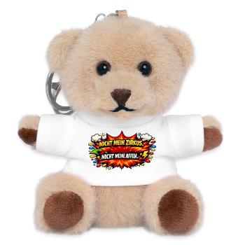 Nicht mein Zirkus, nicht meine Affen - Teddy Schlüsselanhänger - Weiß - Vorne