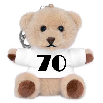 JAHRESTAG. ALLES GUTE ZUM GEBURTSTAG. ALLES GUTE ZUM GEBURTSTAG. - Teddy Schlüsselanhänger - Weiß - Vorne