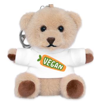 Vegan Shirt Plant Based Design Cute Veggie Aesthet - Teddy Schlüsselanhänger - Weiß - Vorne