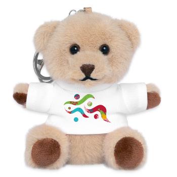 Yoga design_20 - Teddy Keyring - white - Front