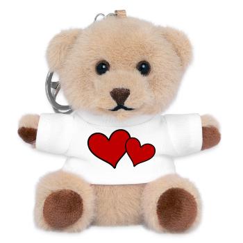 Herzen Symbol Love - Teddy Schlüsselanhänger - Weiß - Vorne