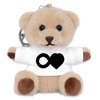 T-Shirt Infini Amour – Infinity Love Heart - Teddy Schlüsselanhänger - Weiß - Vorne