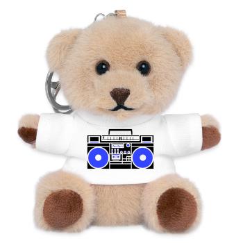 Ghetto blaster radio - Teddy Keyring - white - Front