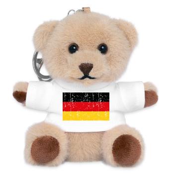 Germany Flag Vintage - Teddy Keyring - white - Front